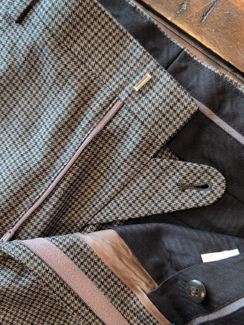 J. Crew Ludlow Slim Fit Trouser Houndstooth Moon British Cloth Wool 30x29.75 - Picture 6 of 10